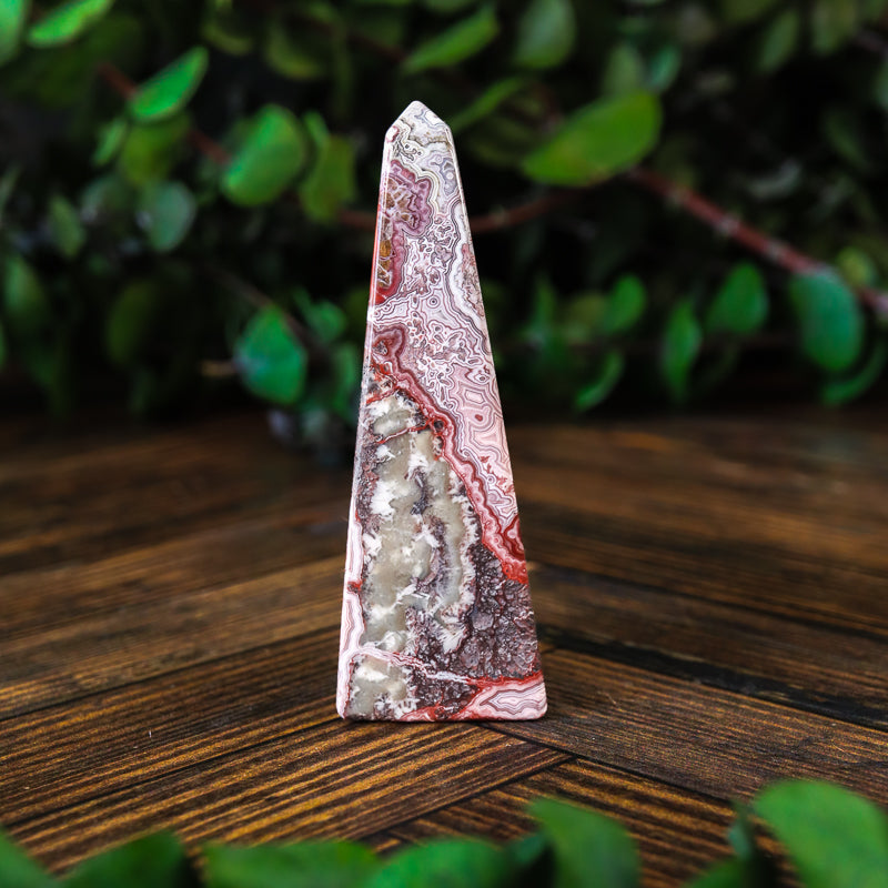 Crazy Lace Agate Obelisk