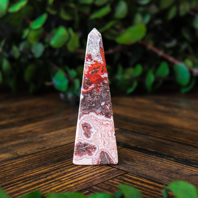 Crazy Lace Agate Obelisk