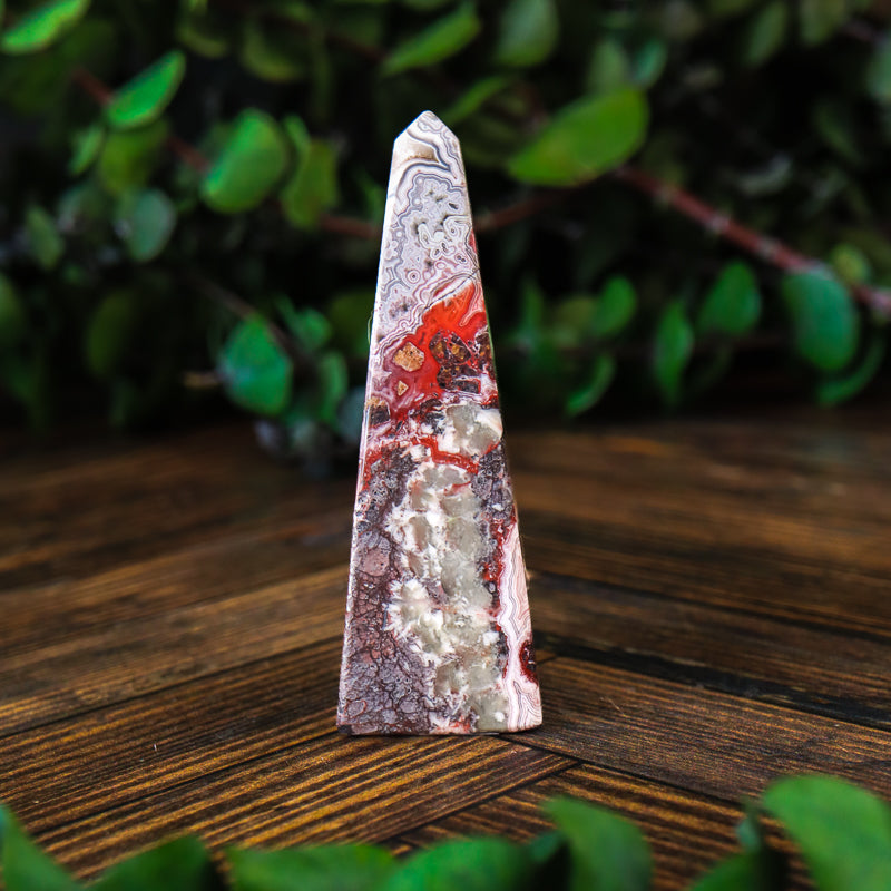 Crazy Lace Agate Obelisk