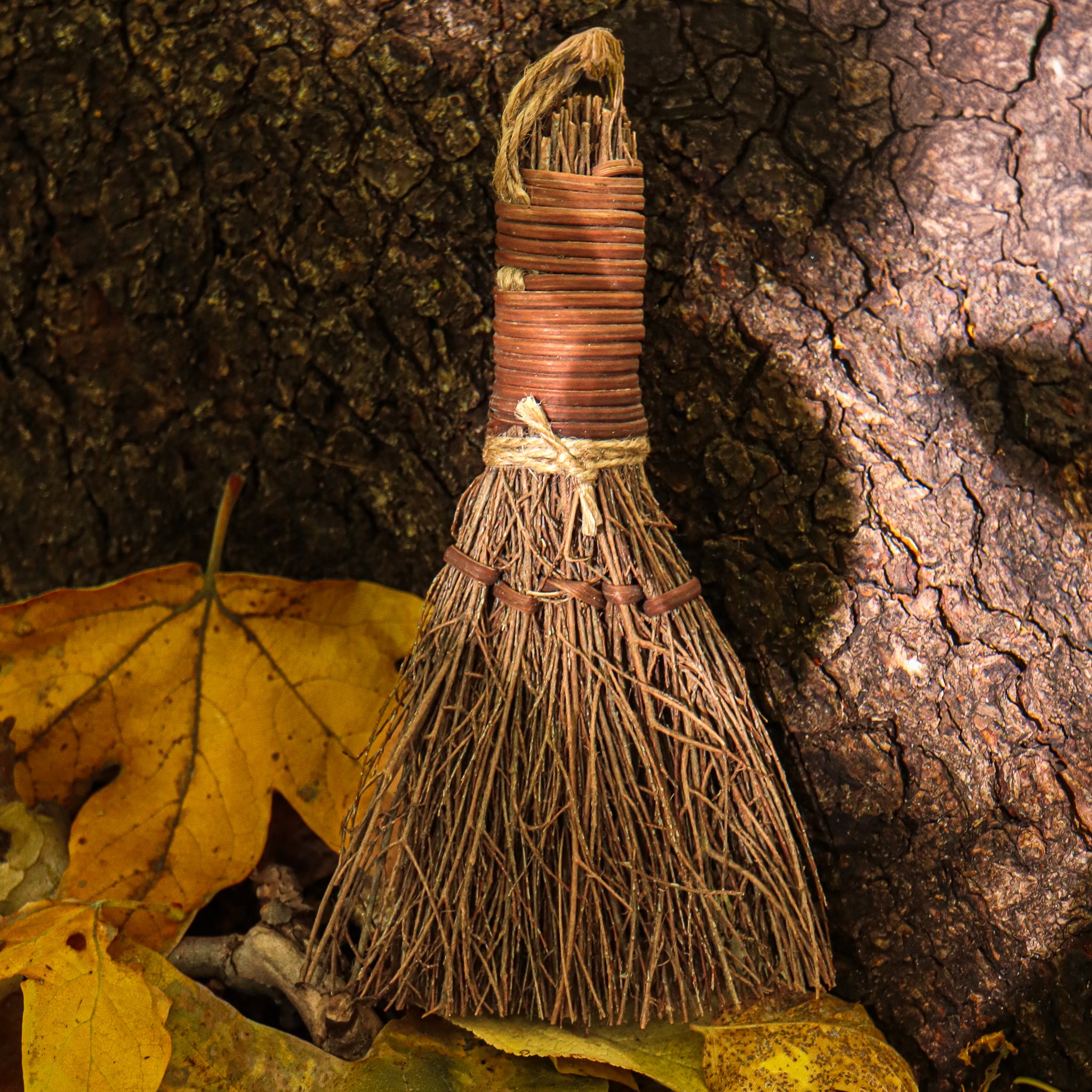 Moondust and Raven Tree of Life Pentacle Crystal Besom