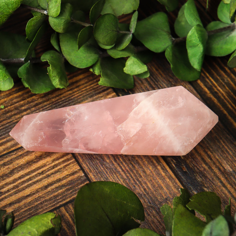 Double Terminated Rose Quartz Point