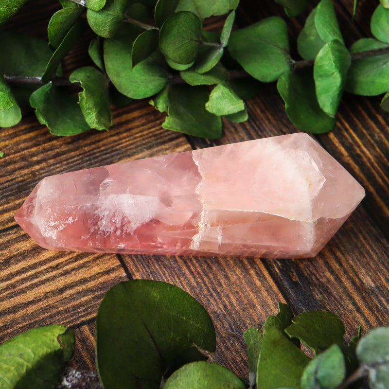 Double Terminated Rose Quartz Point