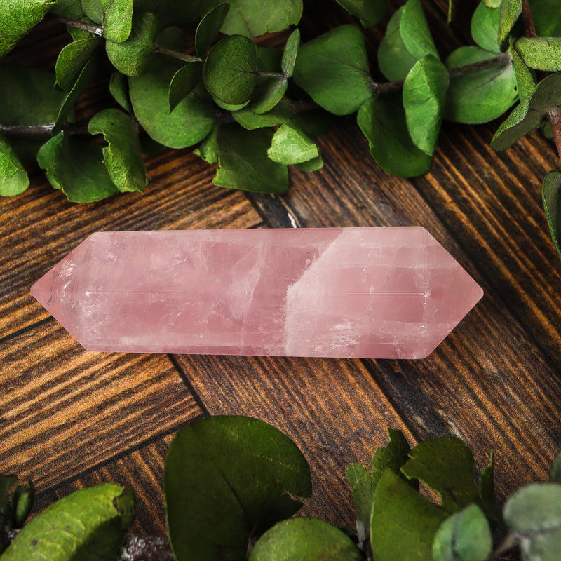 Double Terminated Rose Quartz Point