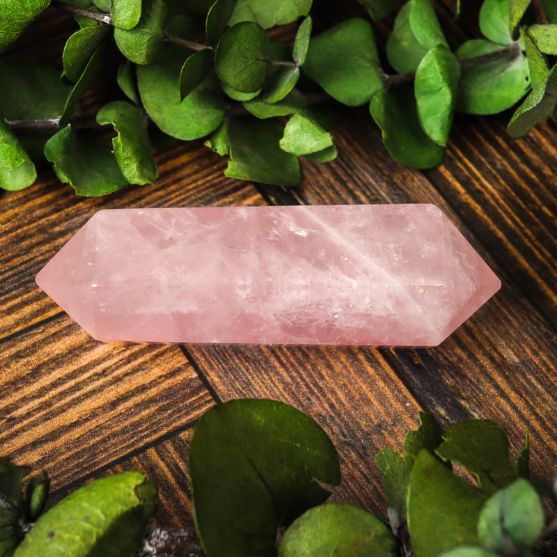 Double Terminated Rose Quartz Point