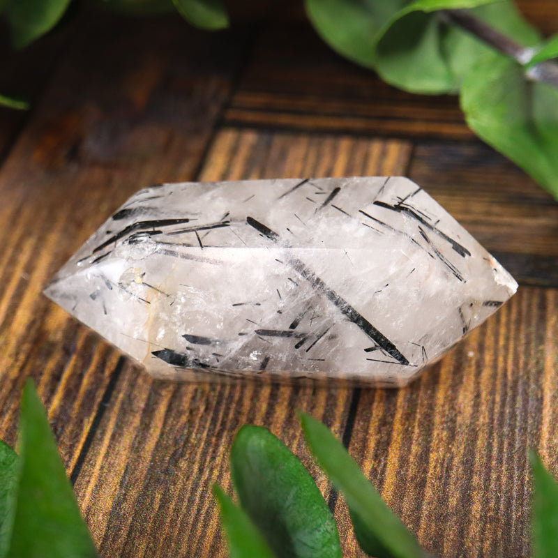 Tourmalinated Quartz Double Terminated Point