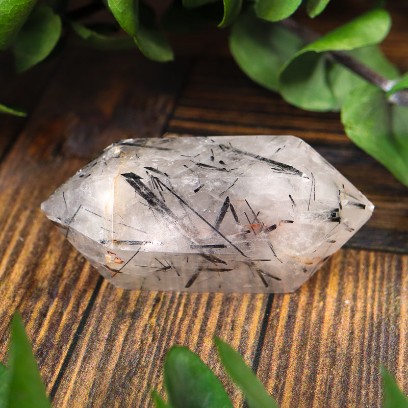 Tourmalinated Quartz Double Terminated Point