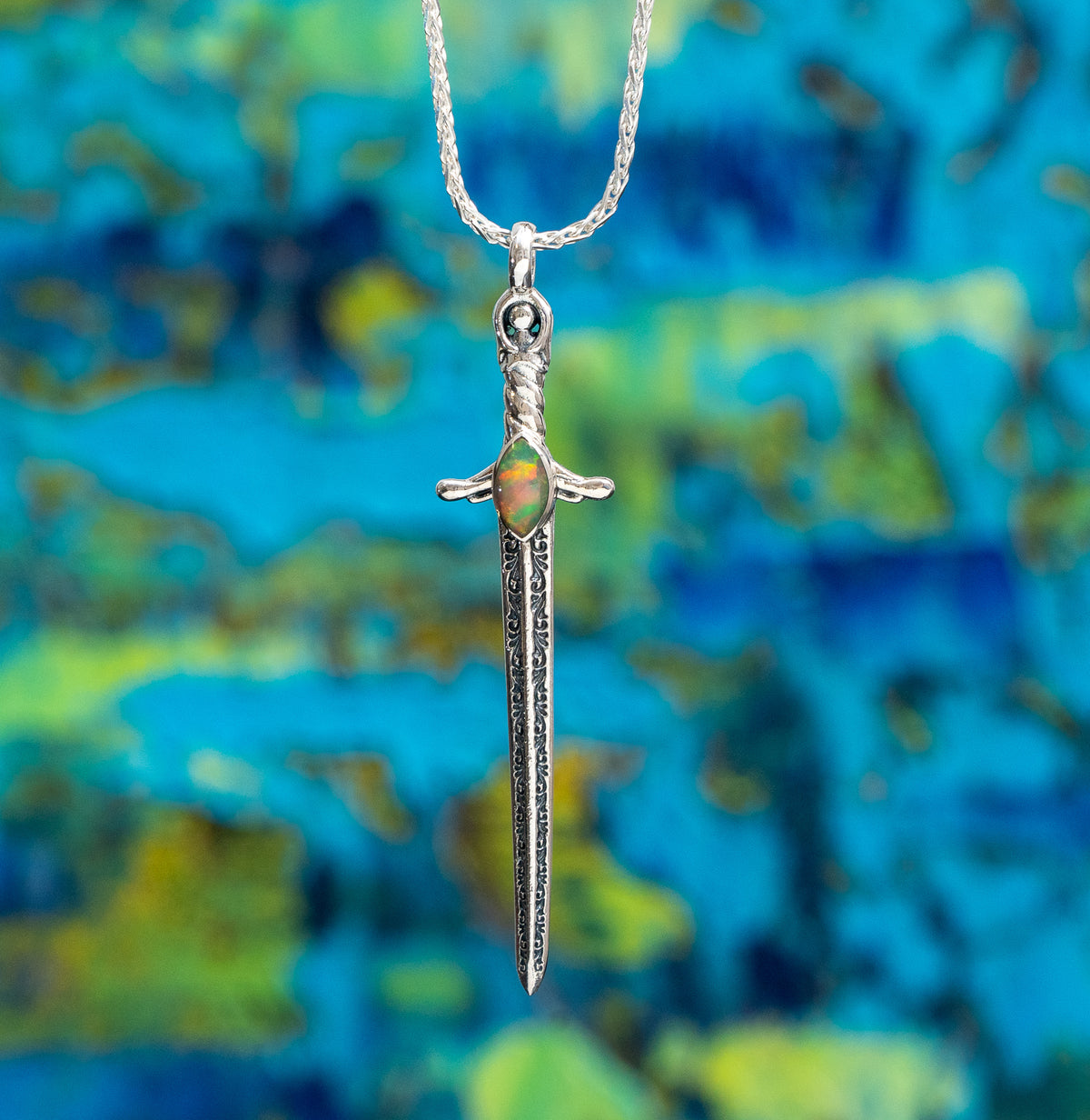 Ethiopian Fire Opal Pendant