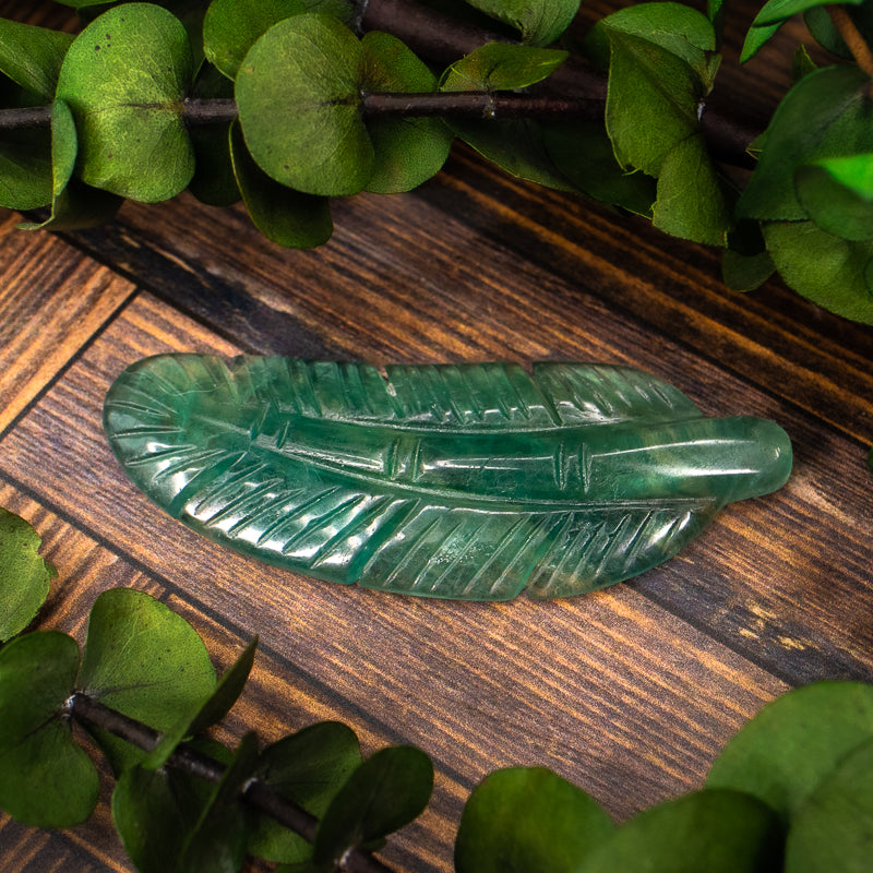 Fluorite Carved Feather