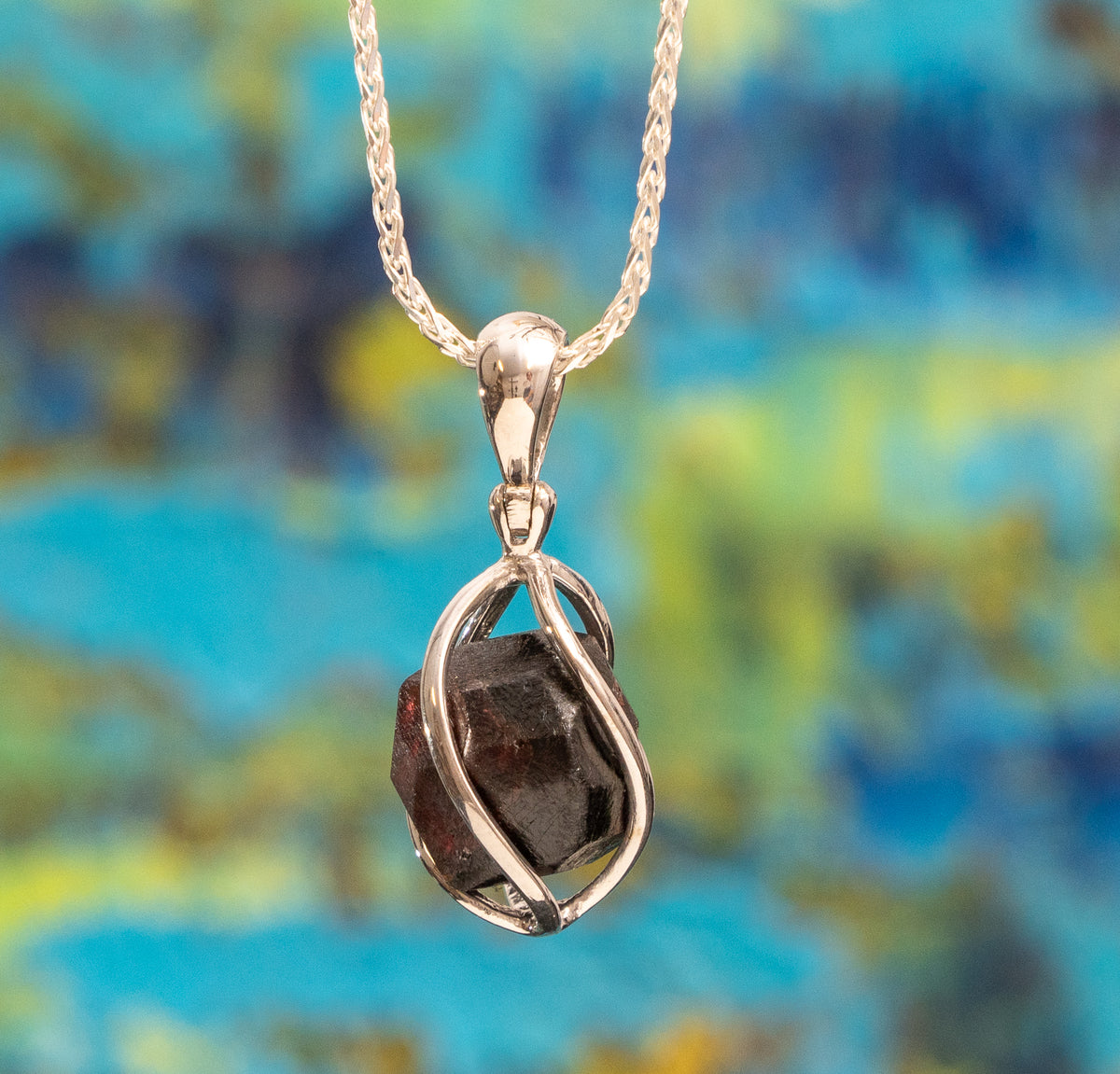 Raw Garnet Pendant