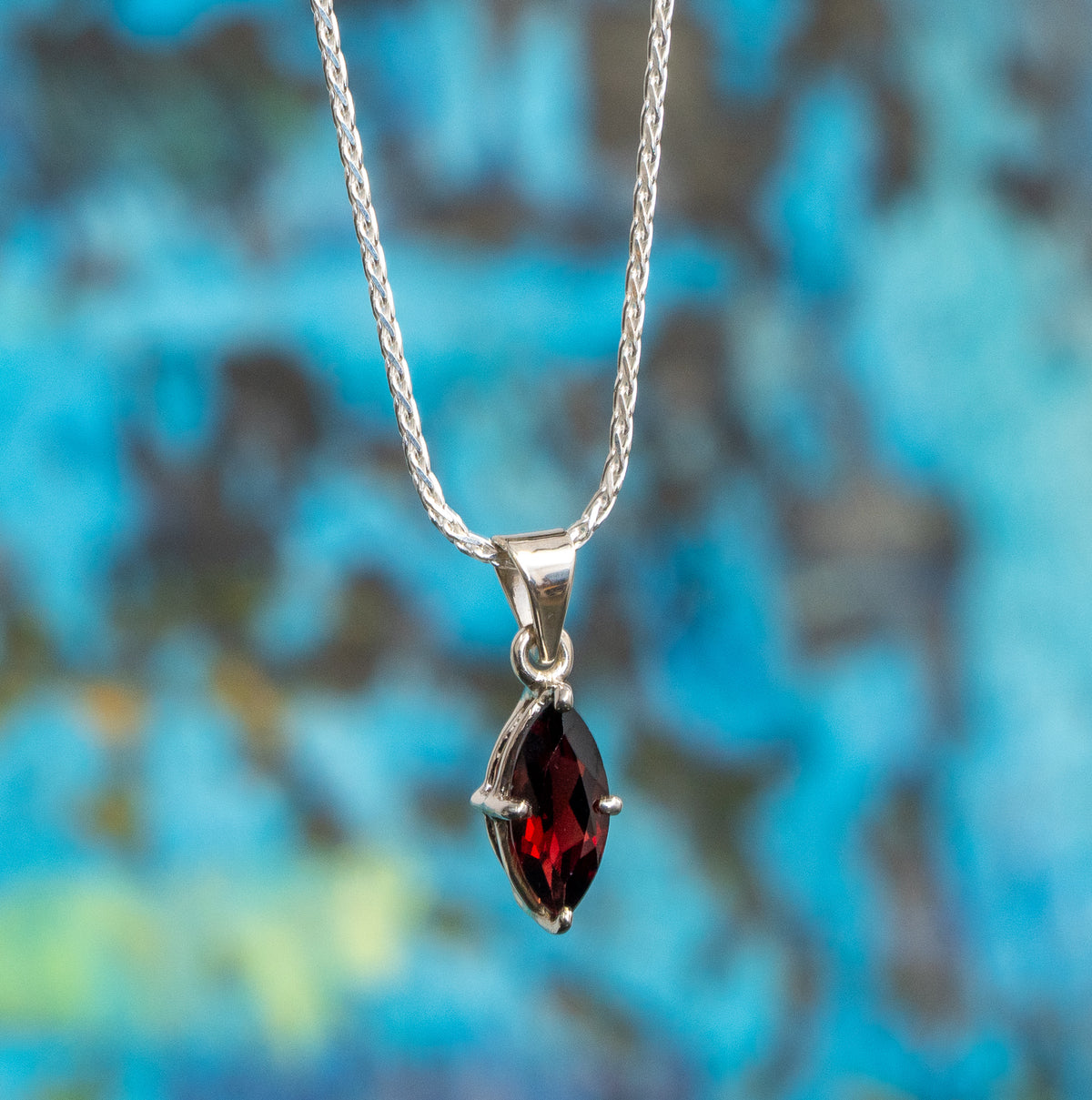 Faceted Garnet Pendant