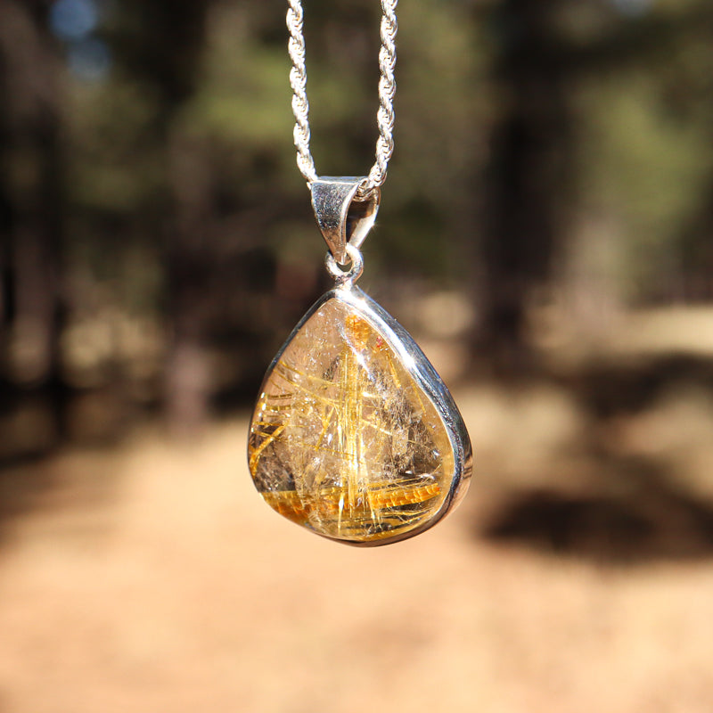 Rutilated Quartz Pendant