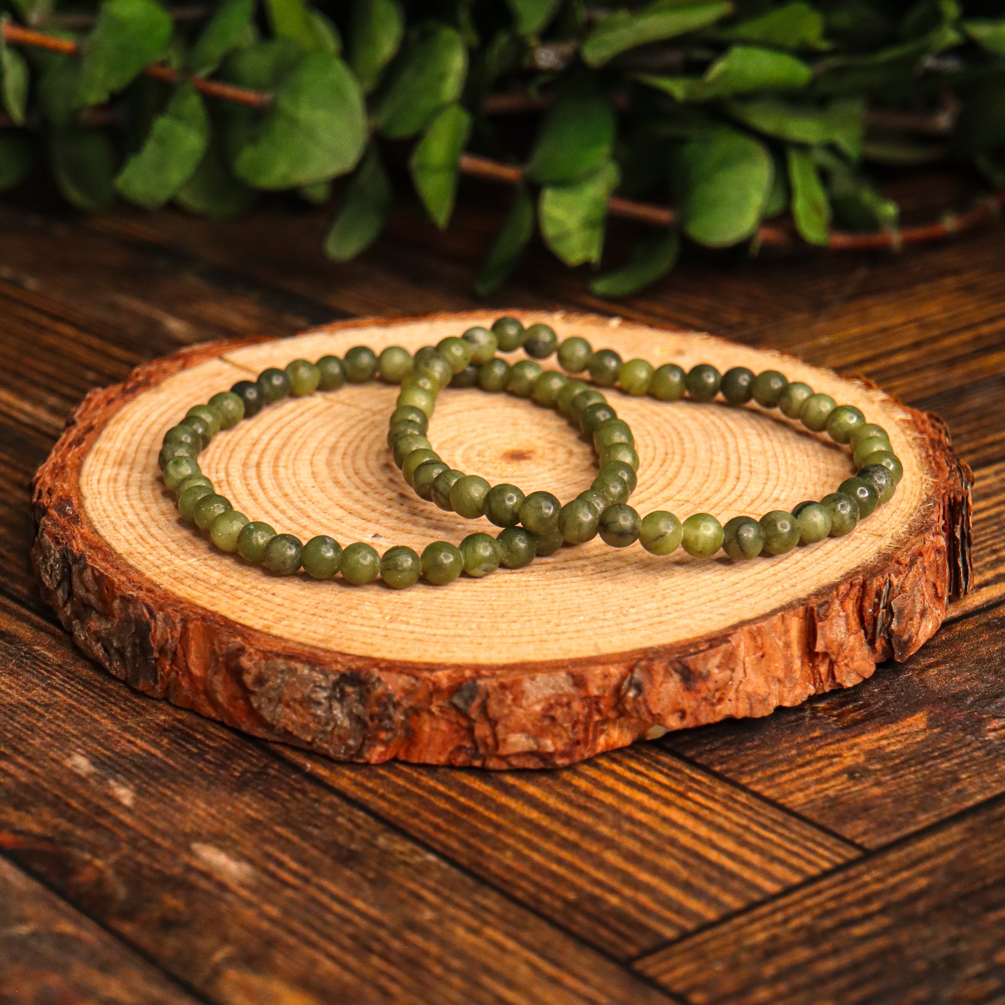 Green Lace Agate Bracelet