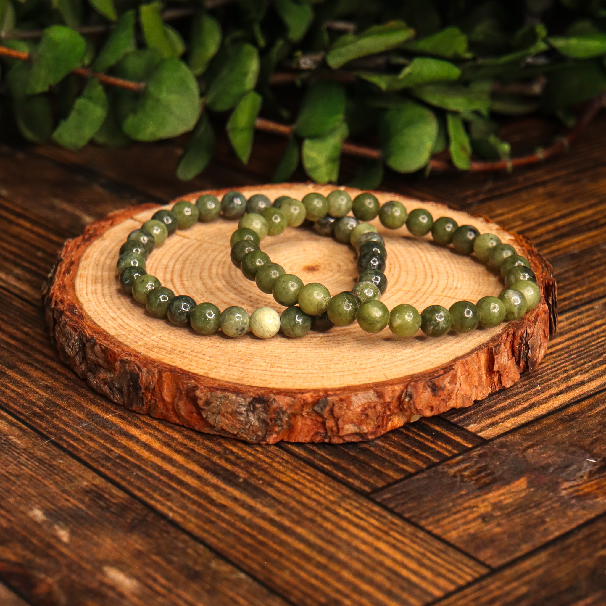 Green Lace Agate Bracelet