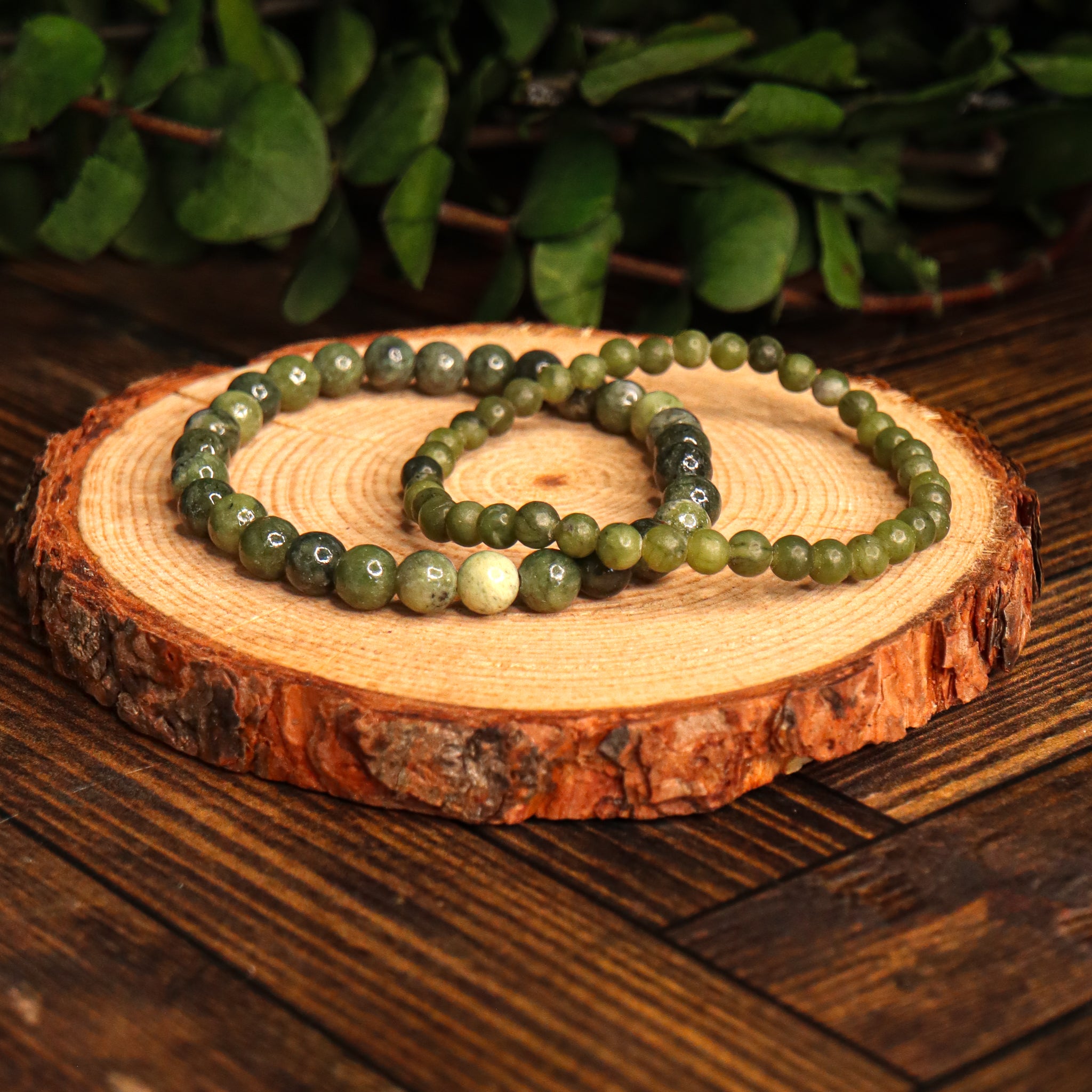 Green Lace Agate Bracelet