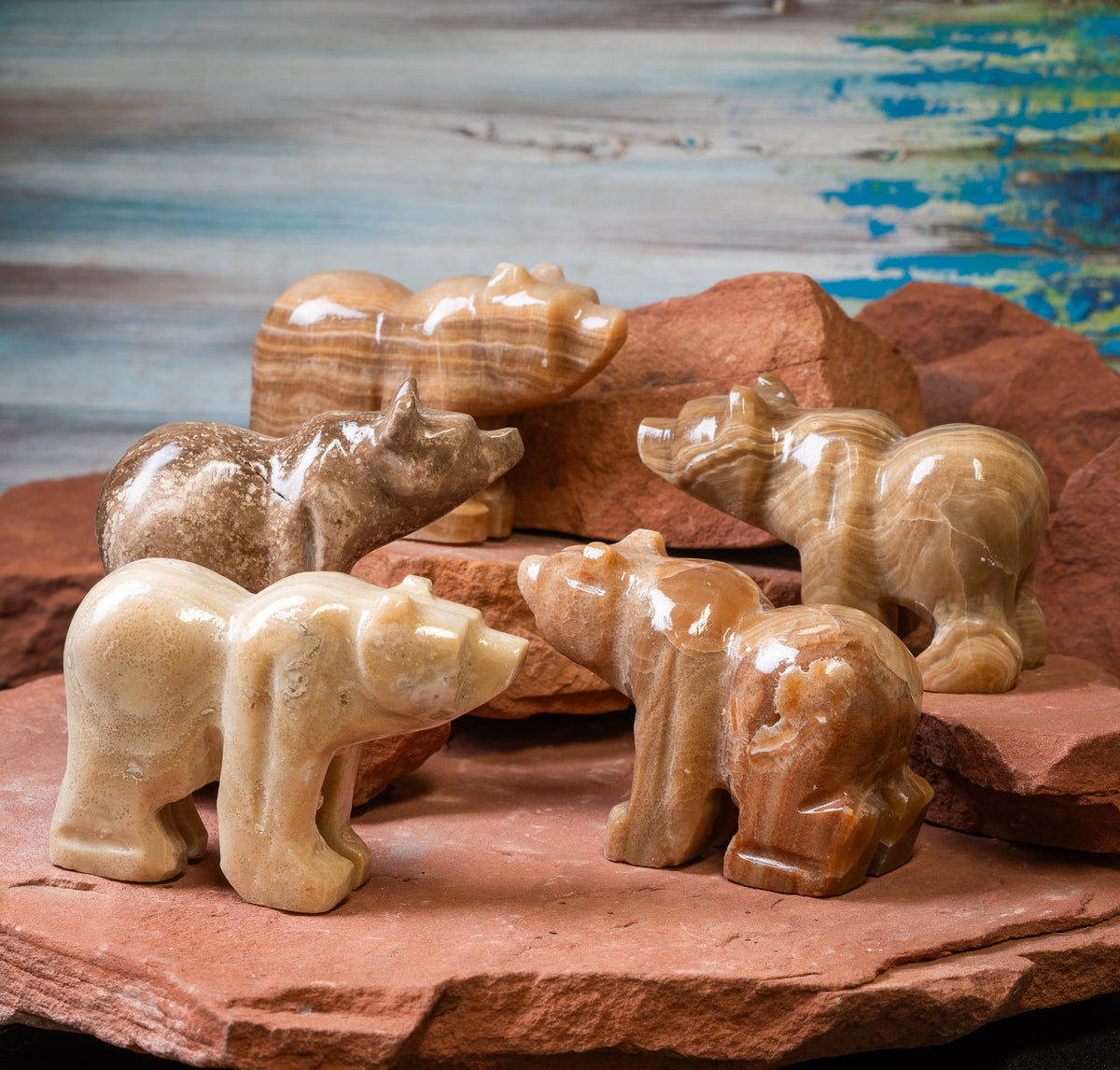 Large Brown Aragonite Bear