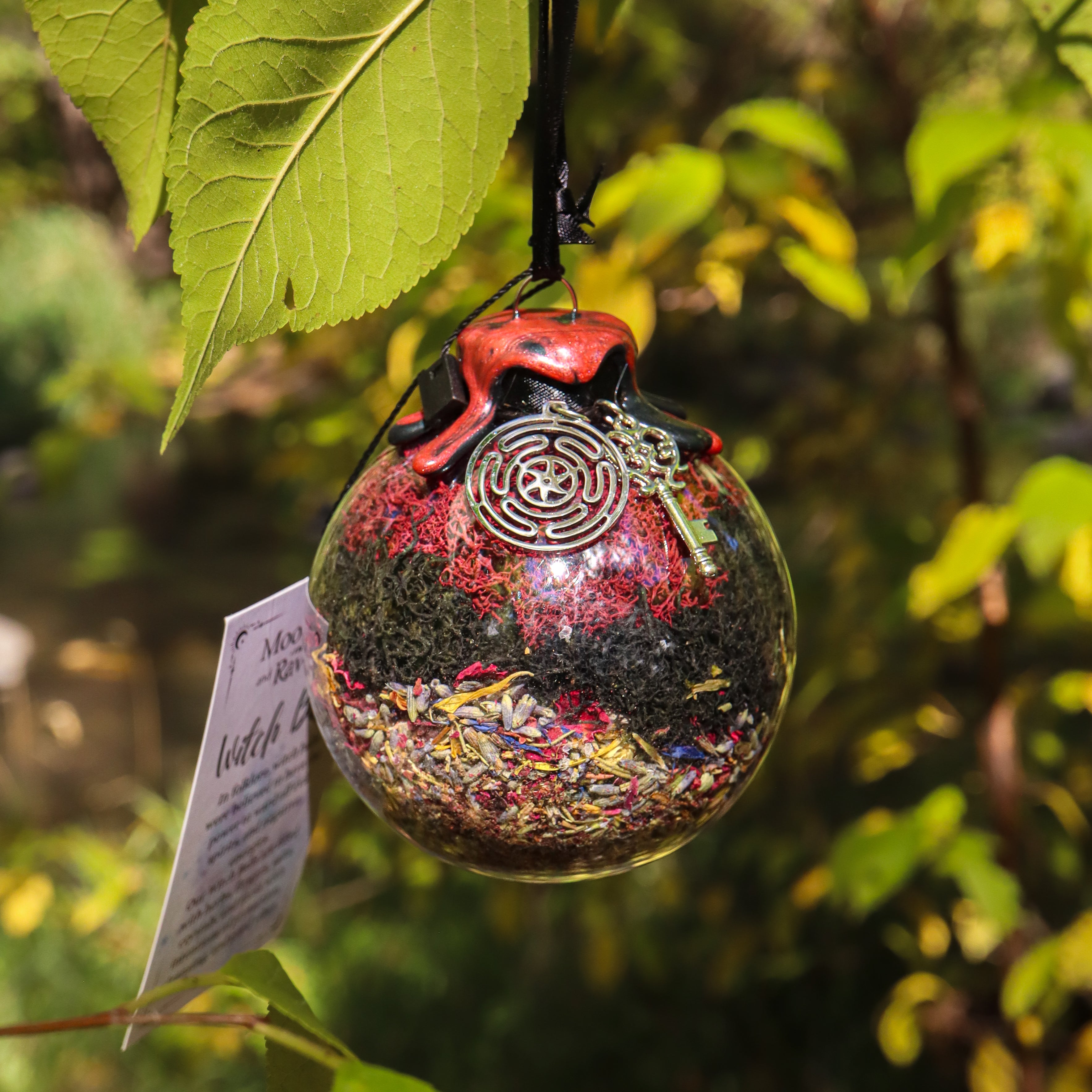 Moondust and Raven Hecate Goddess Witch Ball