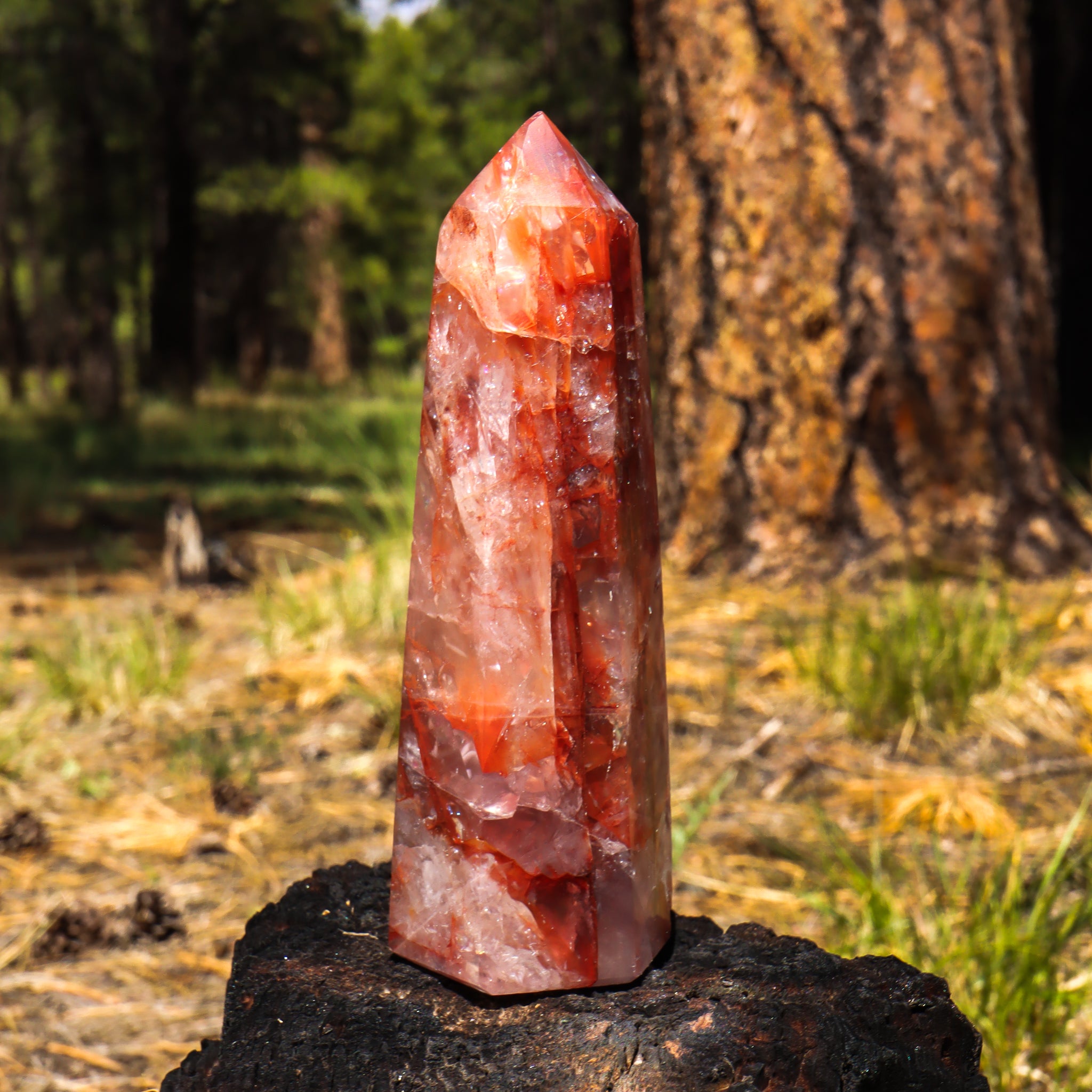 Hematoid Quartz Crystal Point