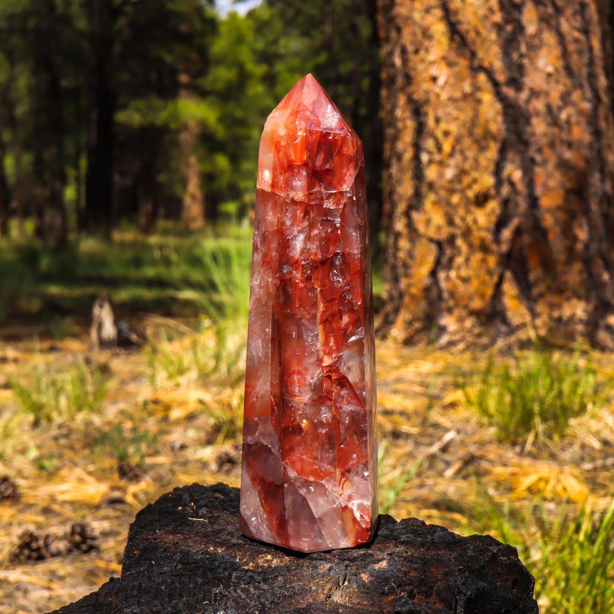 Hematoid Quartz Crystal Point