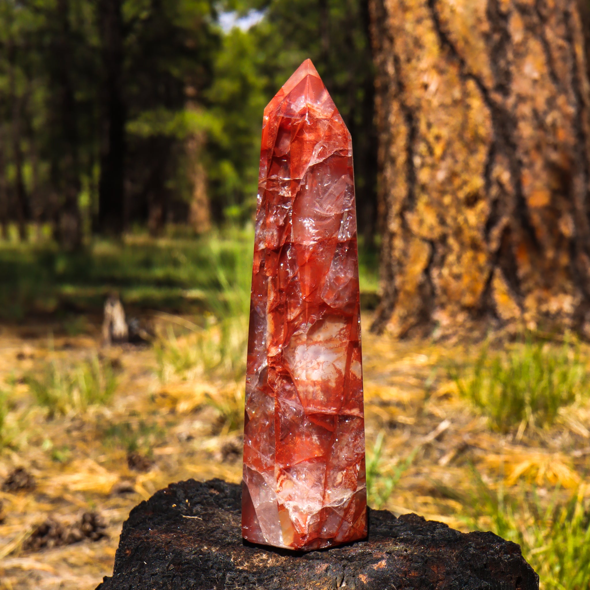Hematoid Quartz Crystal Point