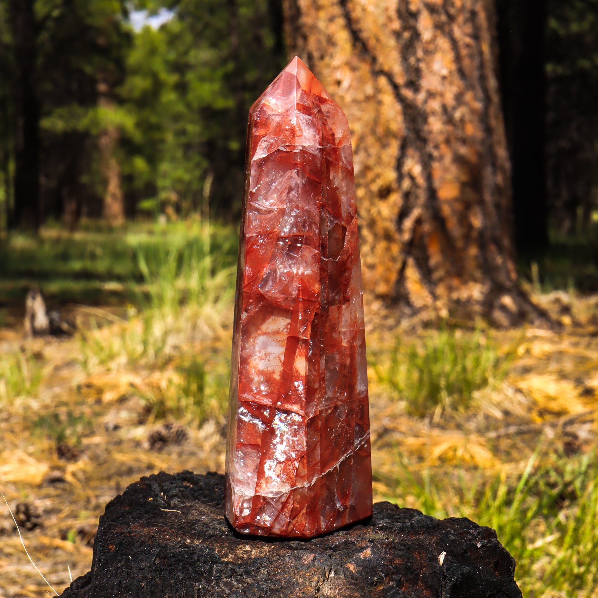 Hematoid Quartz Crystal Point