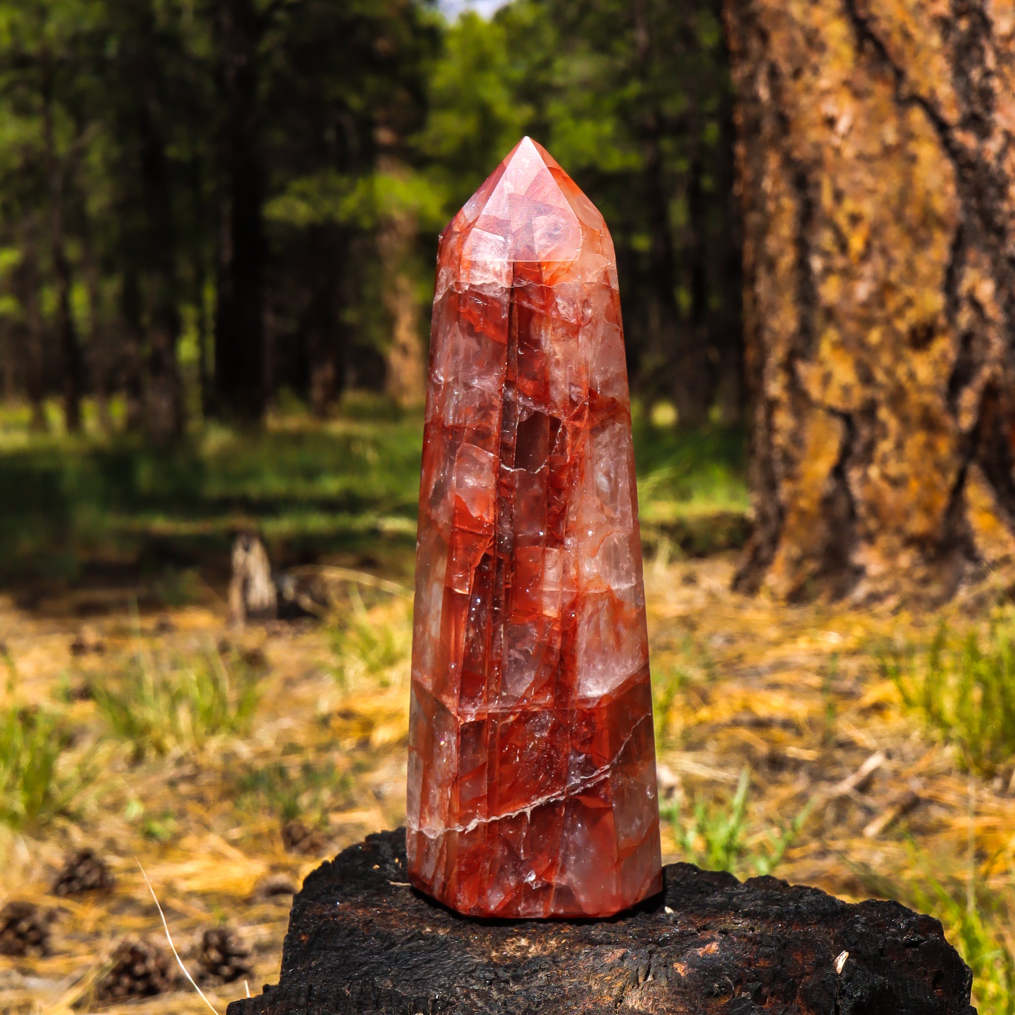 Hematoid Quartz Crystal Point
