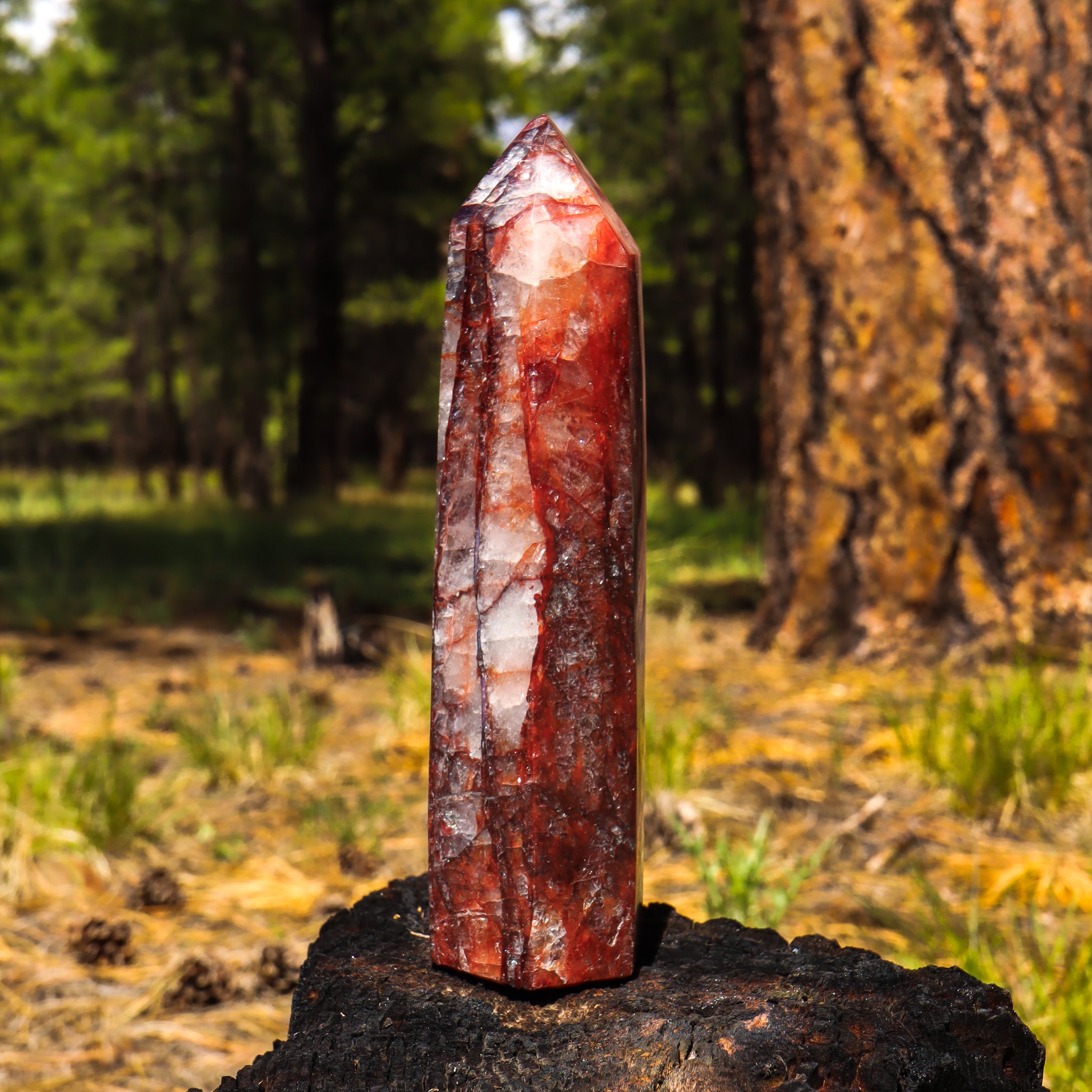 Hematoid Quartz Crystal Point