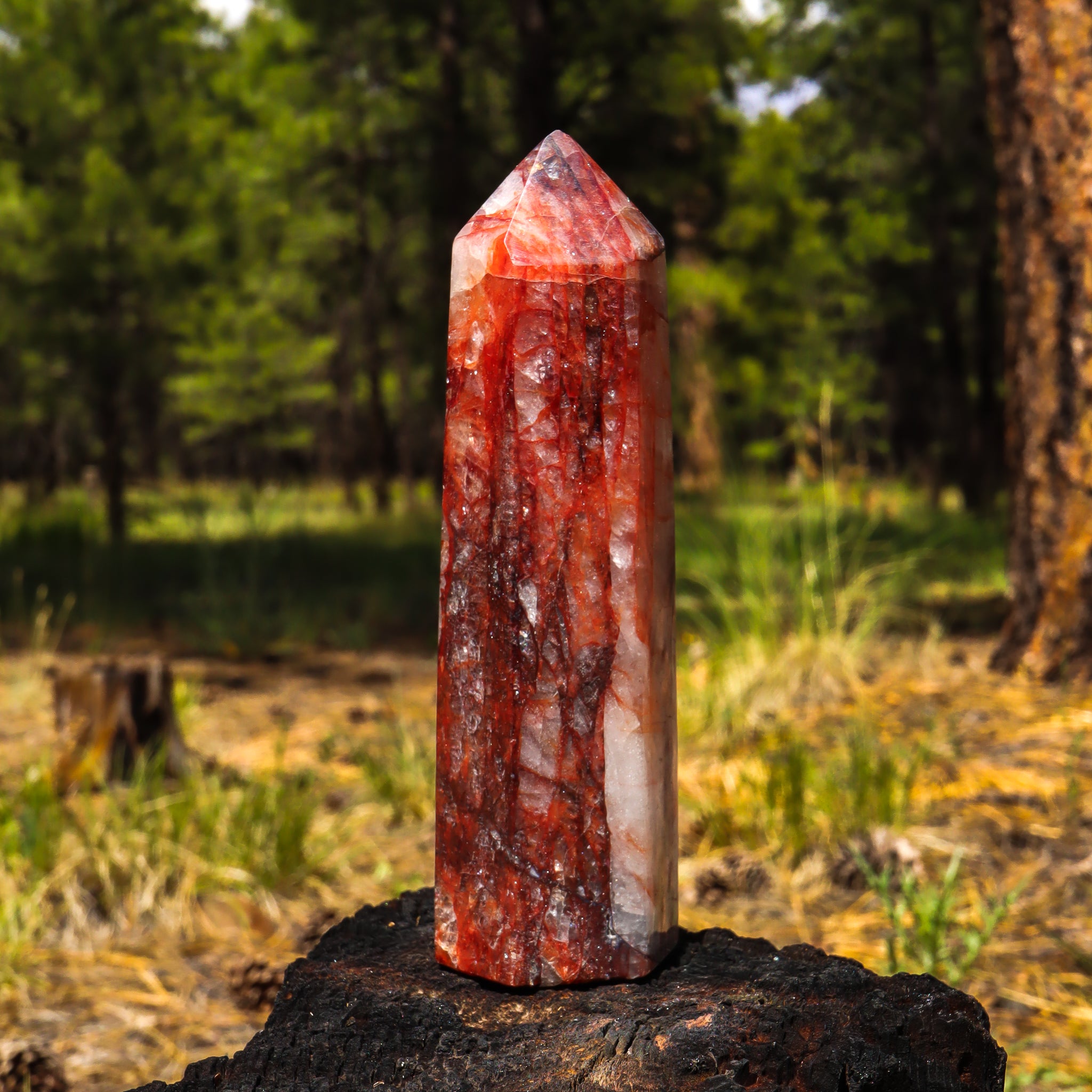 Hematoid Quartz Crystal Point
