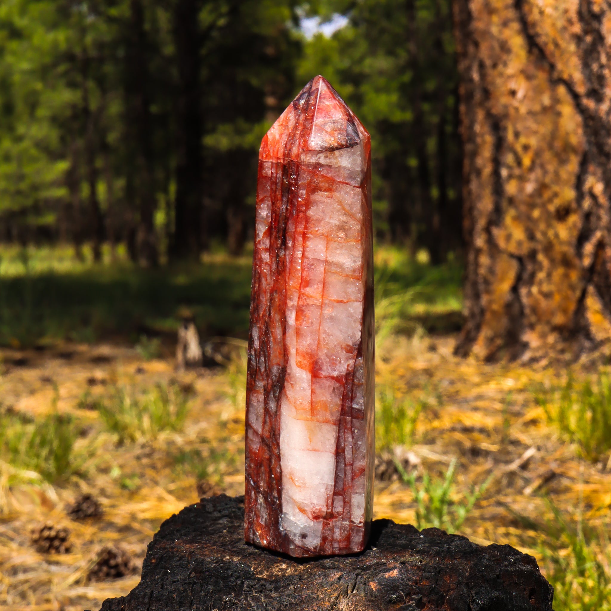 Hematoid Quartz Crystal Point