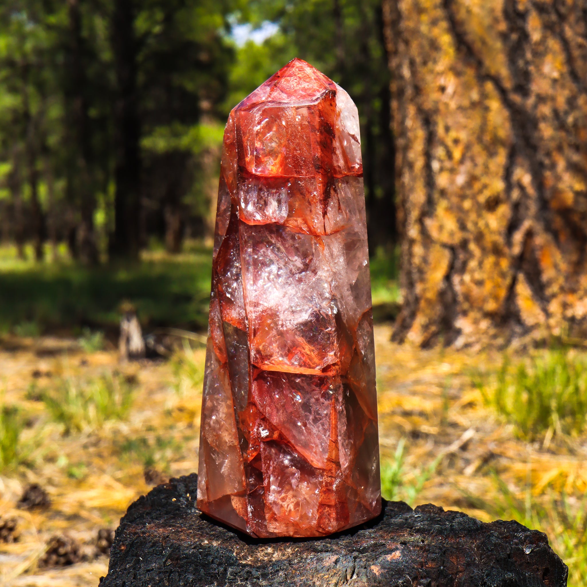 Hematoid Quartz Crystal Point
