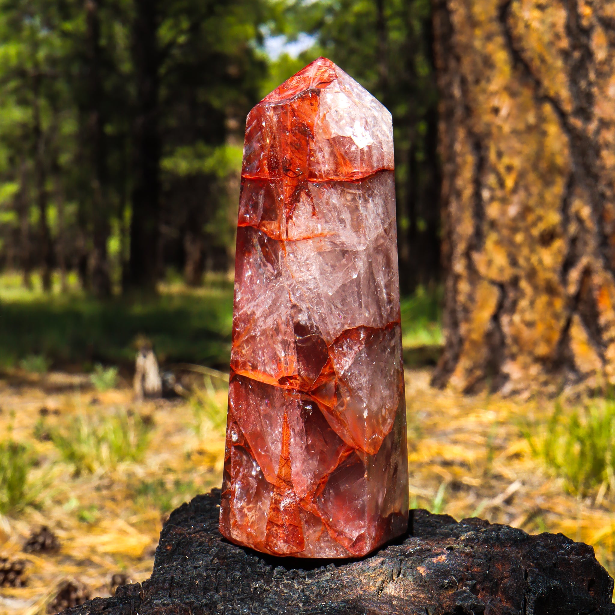 Hematoid Quartz Crystal Point