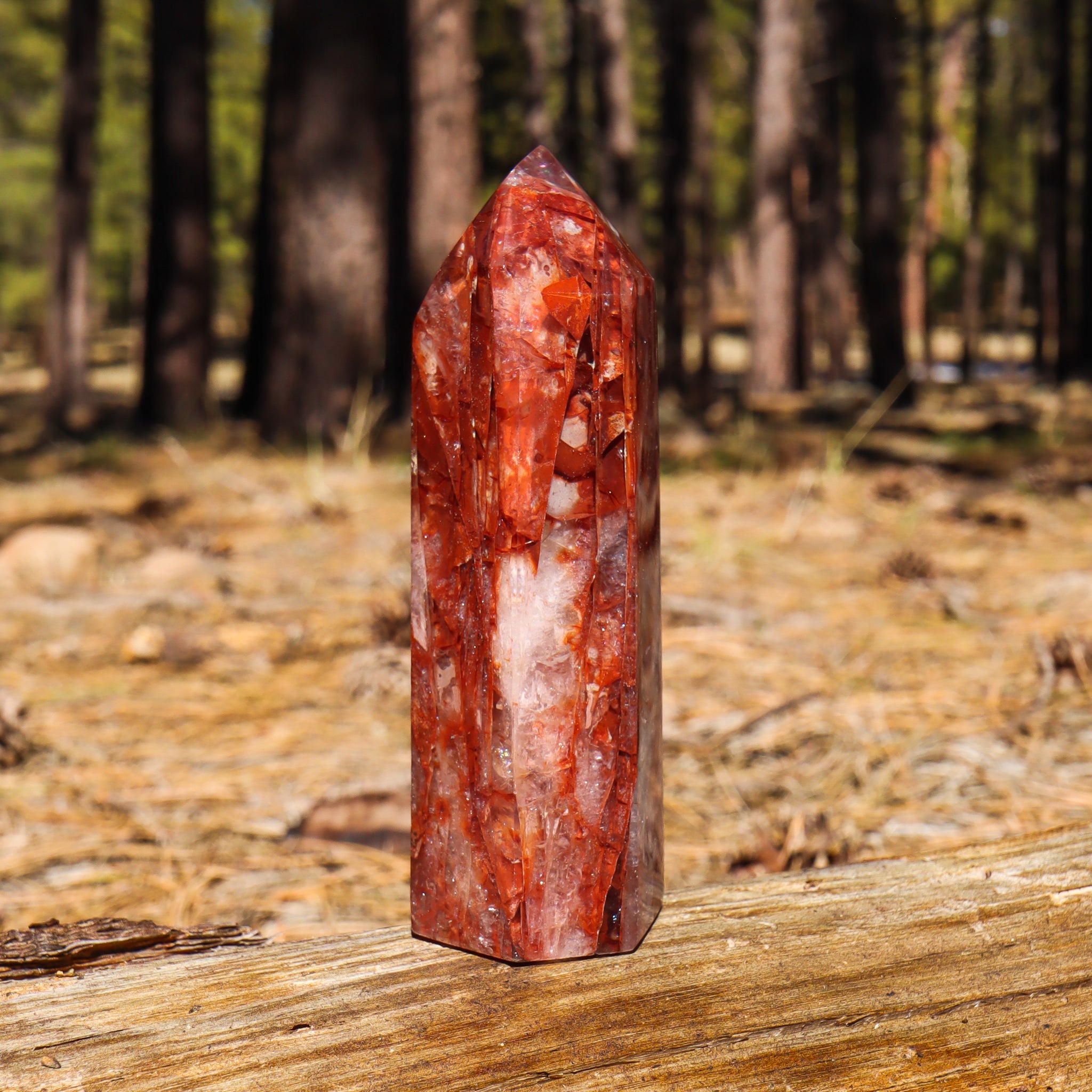 Hematoid Quartz Crystal Point