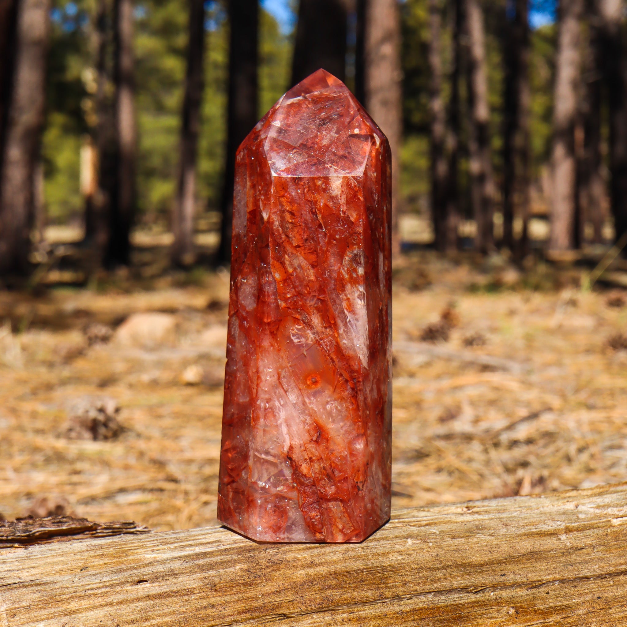 Hematoid Quartz Crystal Point