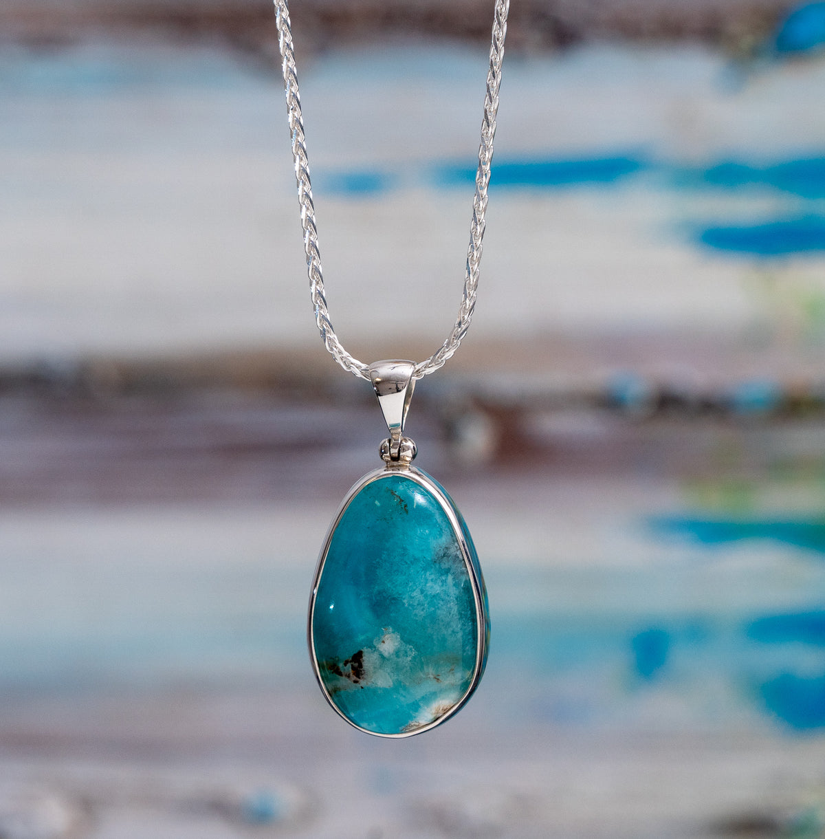 Polished Hemimorphite Pendant