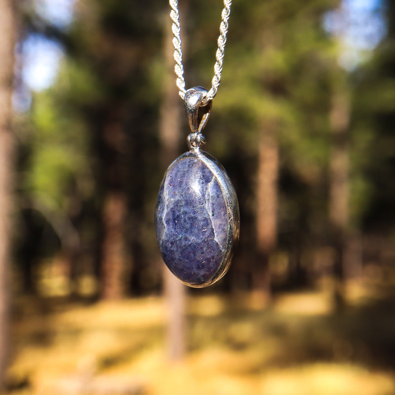 Iolite and Sunstone Pendant