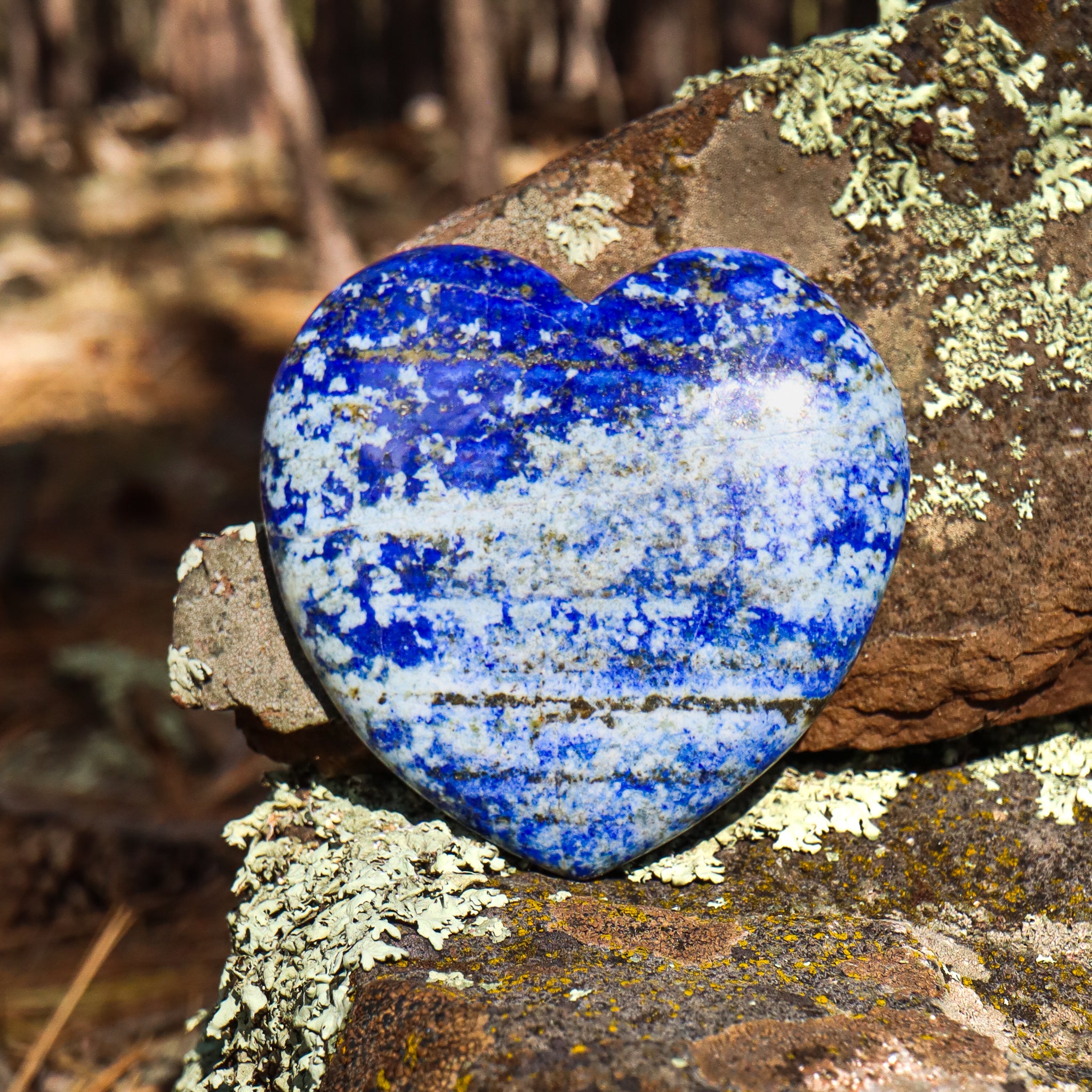 Lapis Lazuli Carved Heart