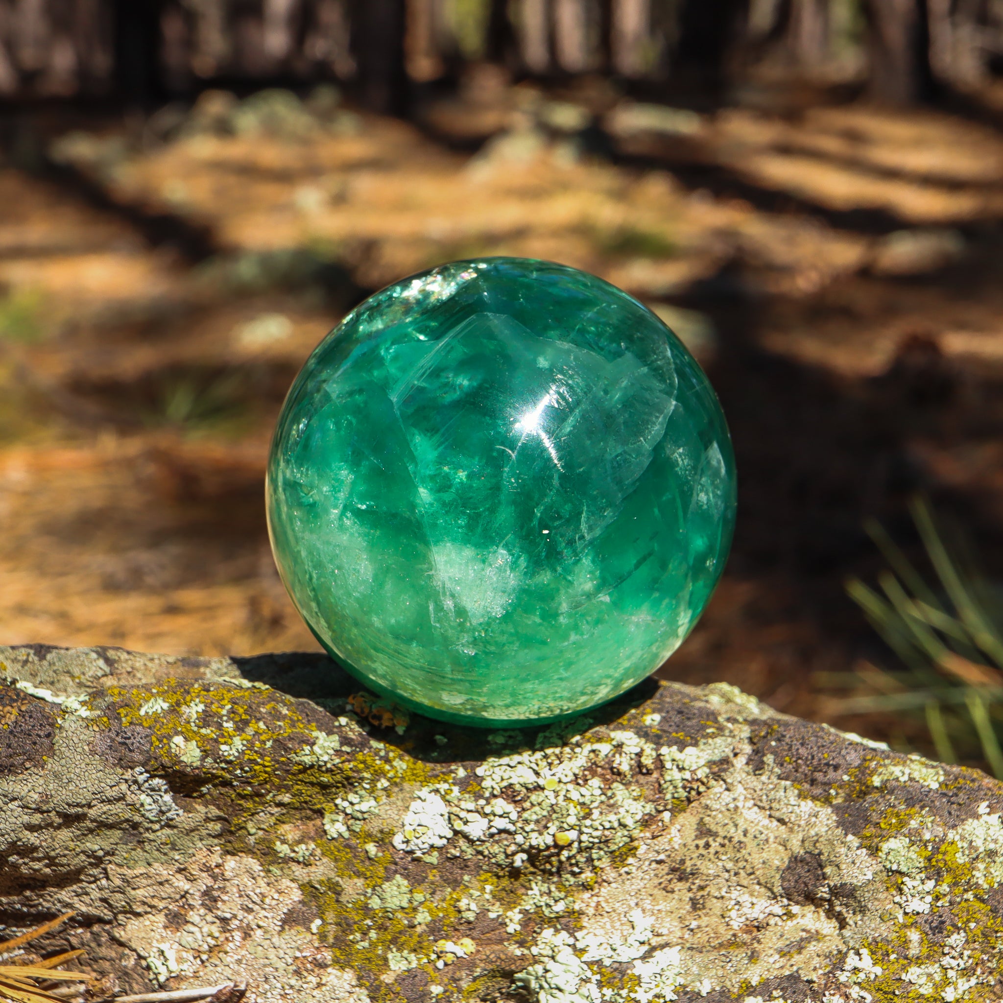 Large Green Fluorite Sphere