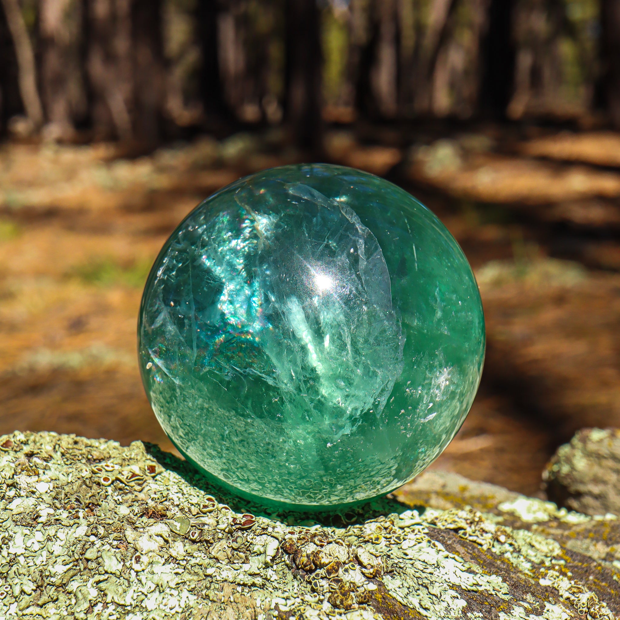 Large Green Fluorite Sphere