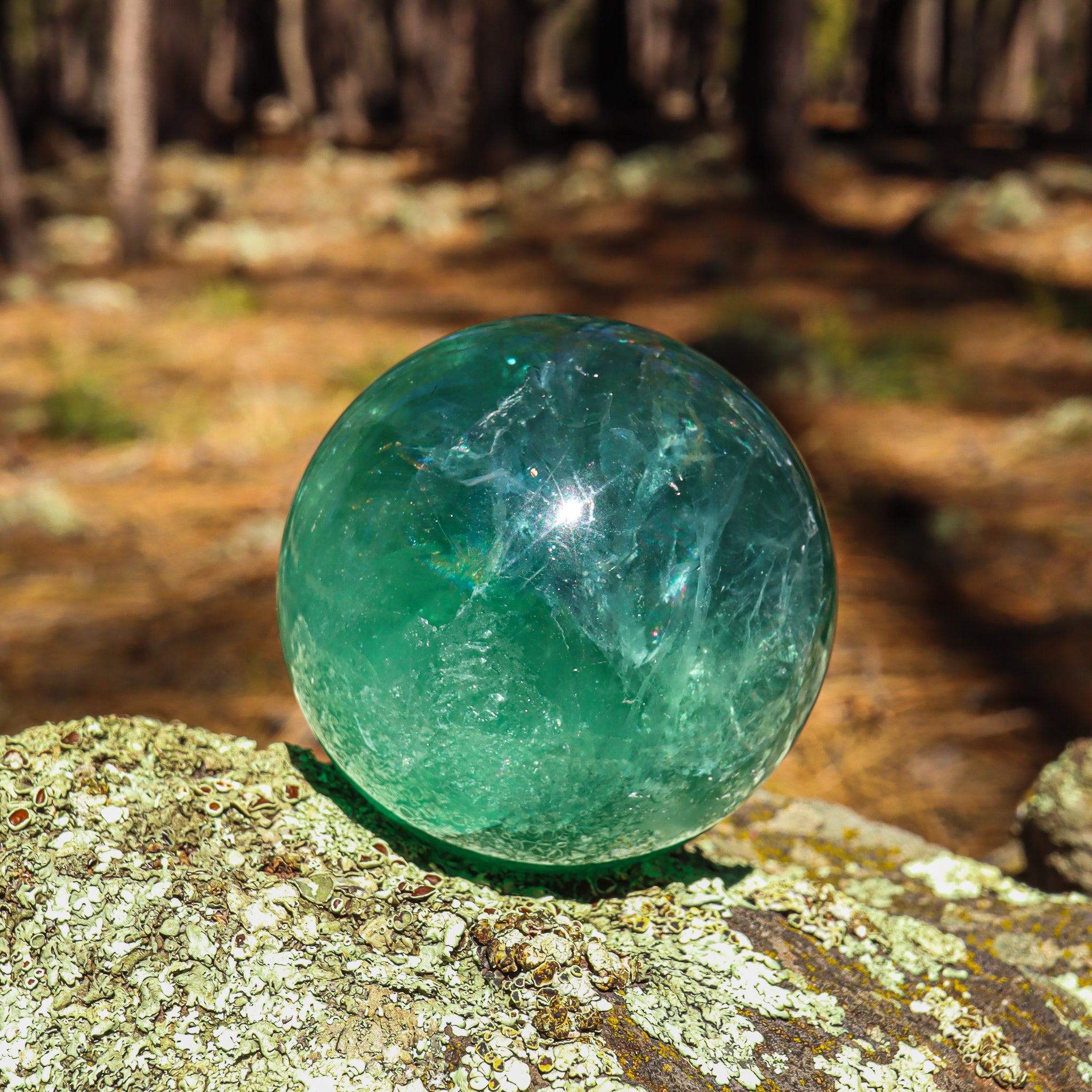 Large Green Fluorite Sphere