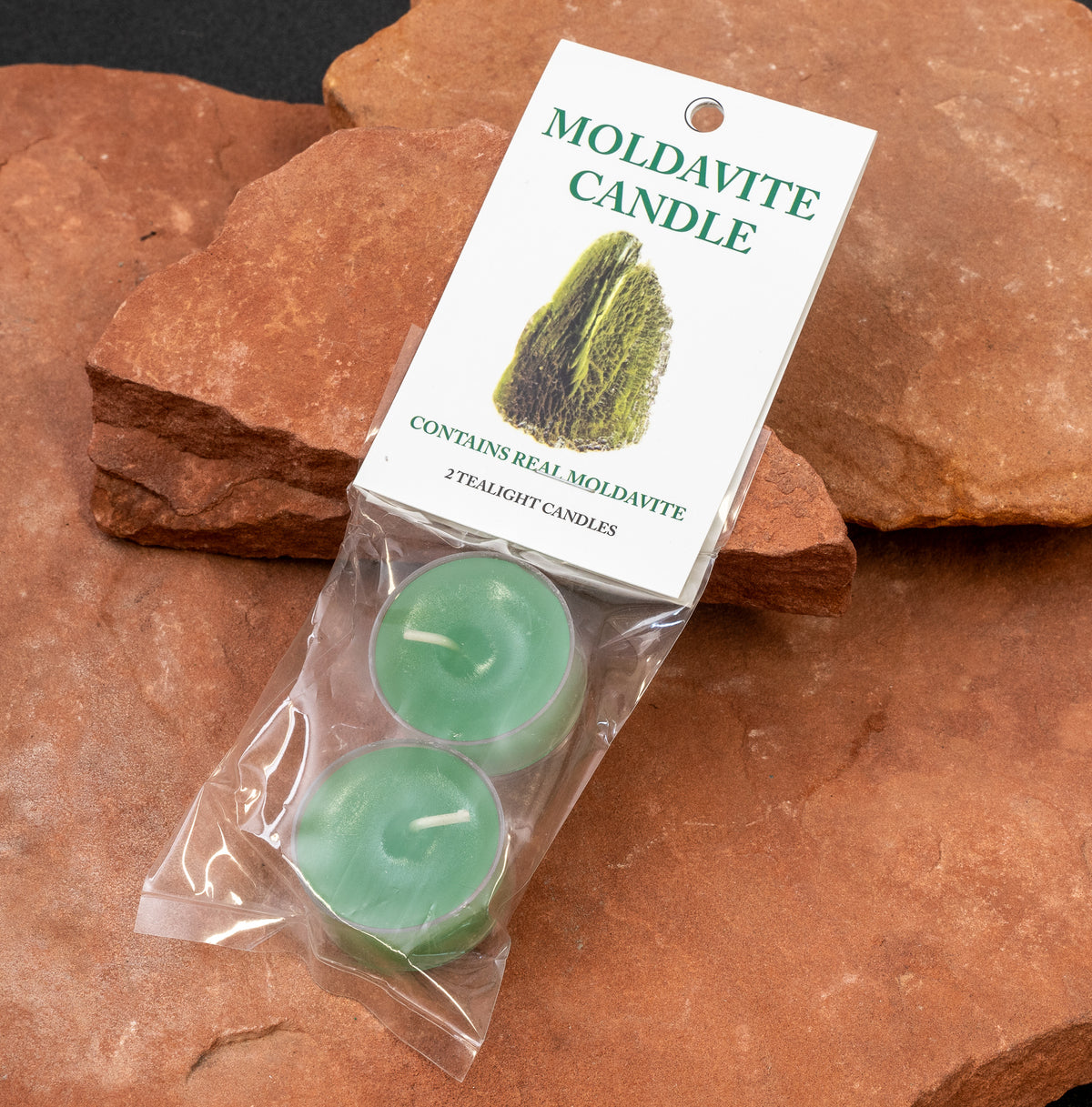 Moldavite Tealight Candle
