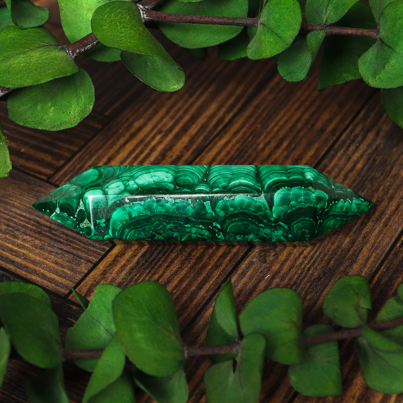 Double Terminated Malachite Point