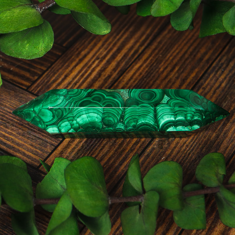 Double Terminated Malachite Point