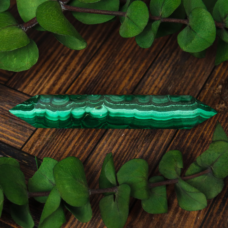 Double Terminated Malachite Point