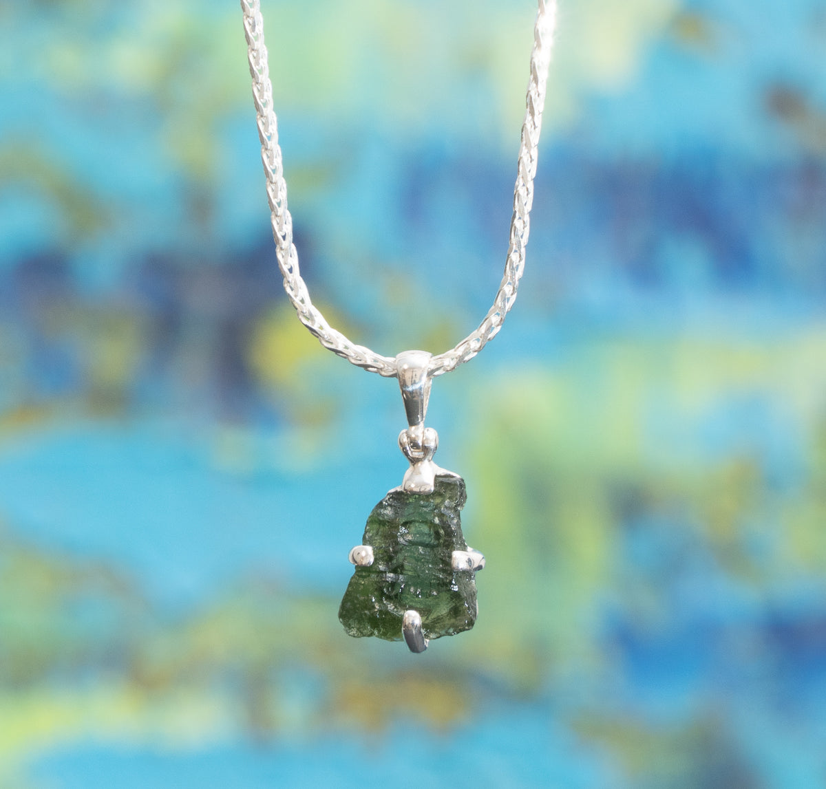 Polished Moldavite Pendant
