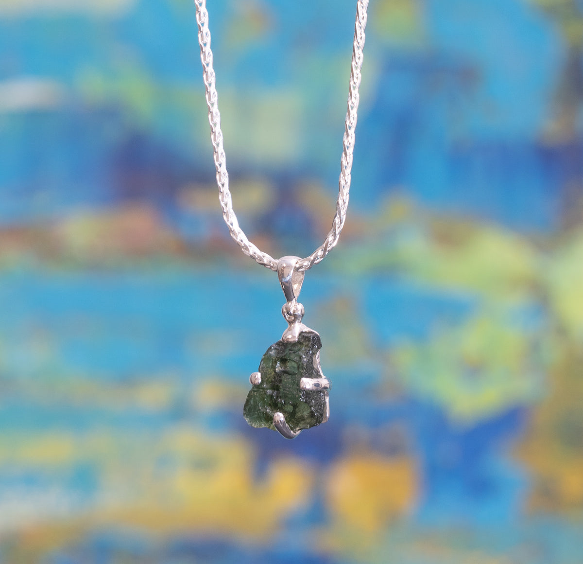 Polished Moldavite Pendant