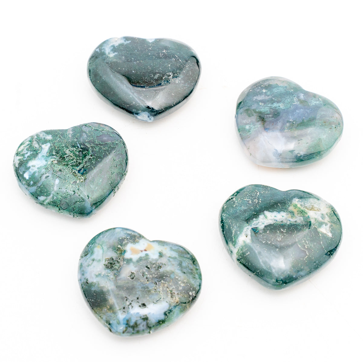 Moss Agate Heart
