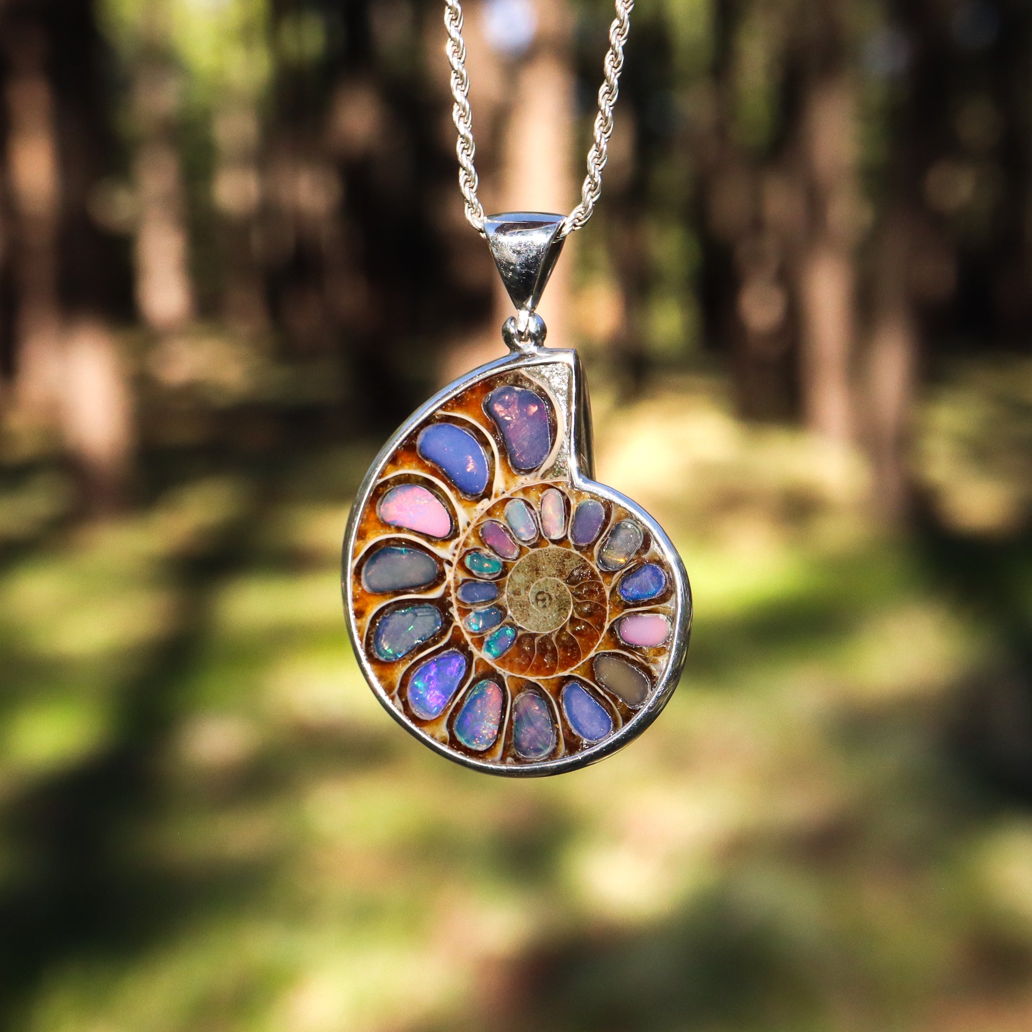 Ammonite Nautilus Pendant