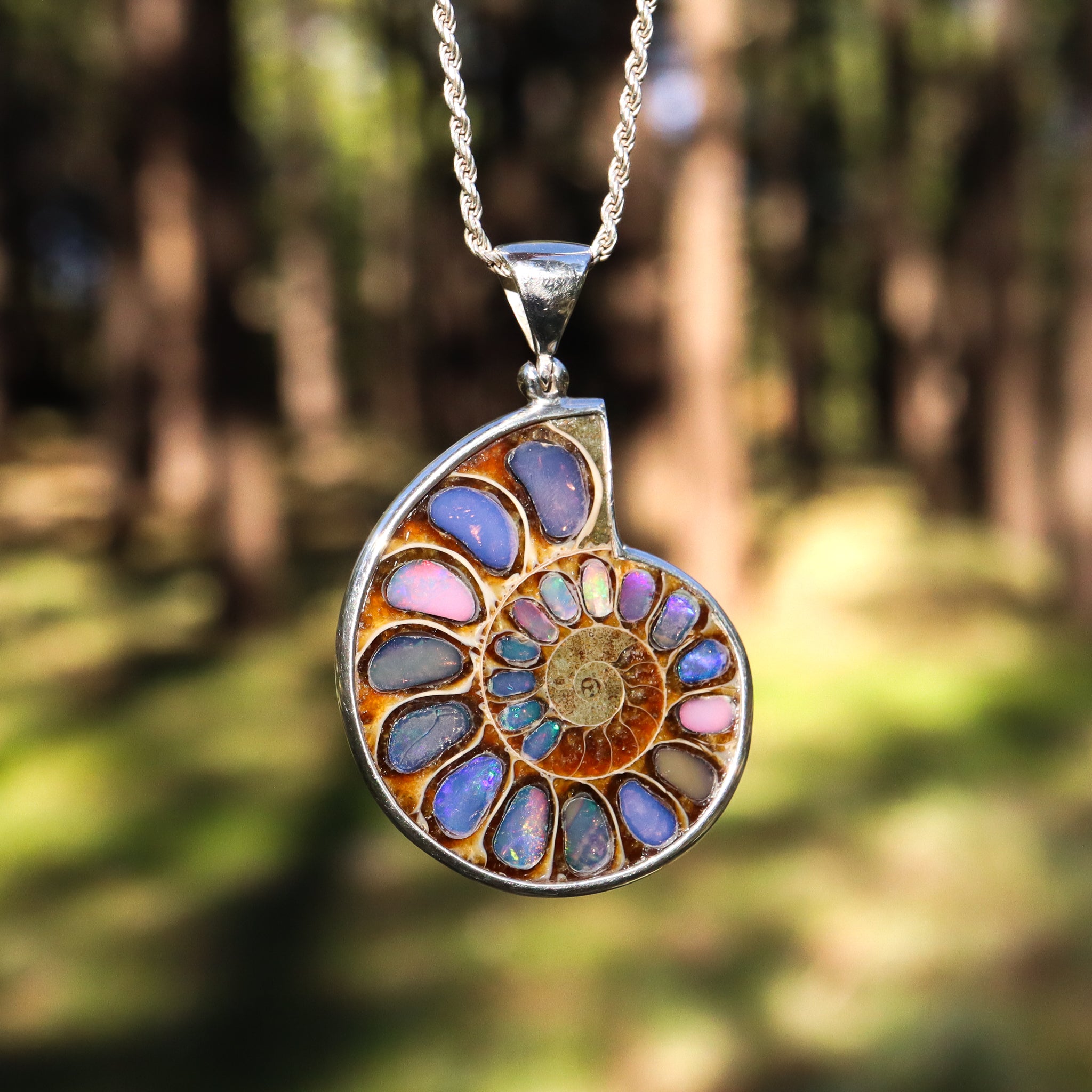 Ammonite Nautilus Pendant
