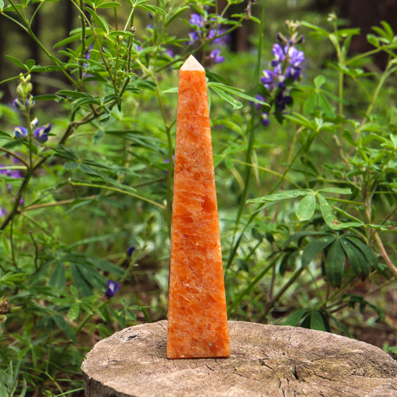 Orange Calcite Obelisk