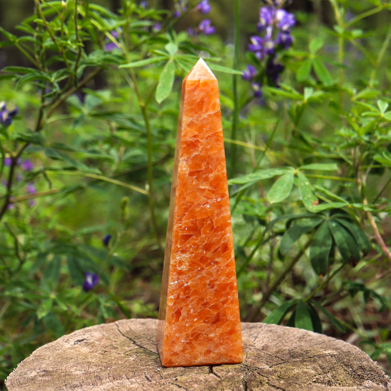 Orange Calcite Obelisk