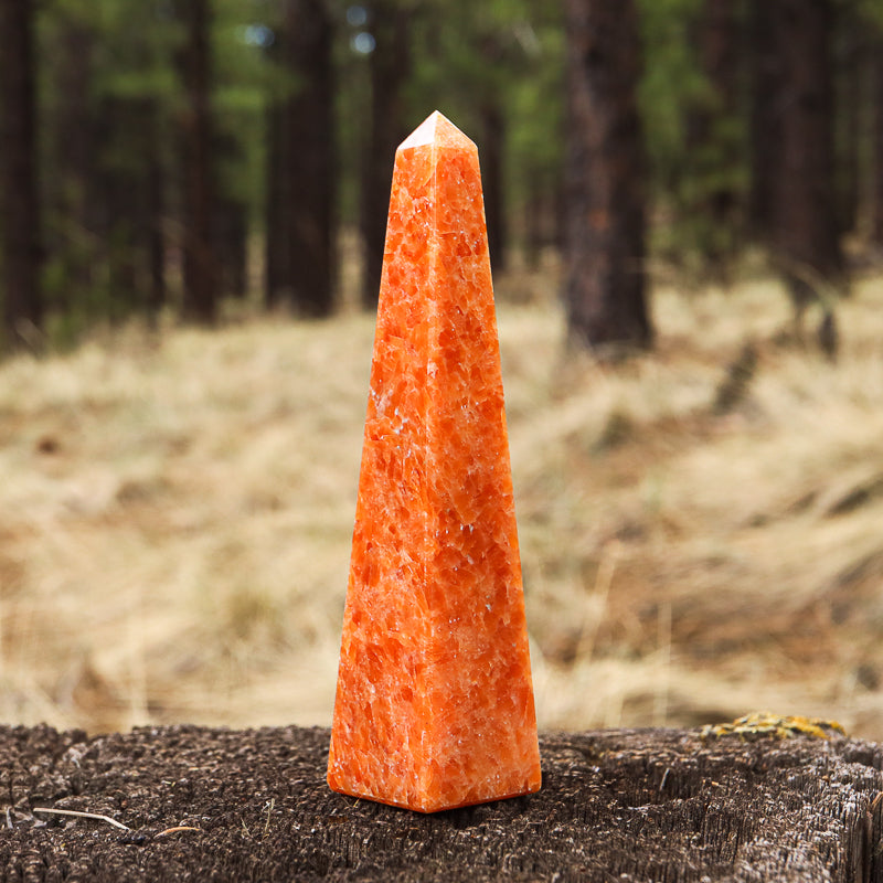 Orange Calcite Obelisk